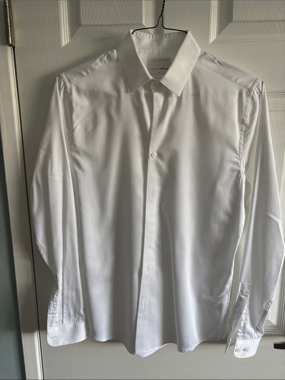 Topman White Men's Dress Shirt - Spread Collar